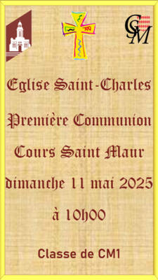 Première communion Cours Saint Maur