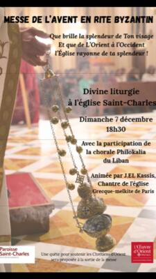 Messe de l'Avent en rite Byzantin